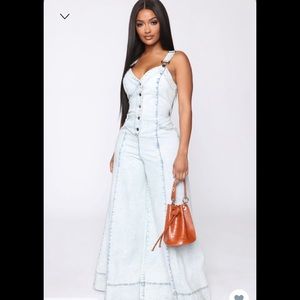 Fashion Nova My Go To Denim Jumpsuit